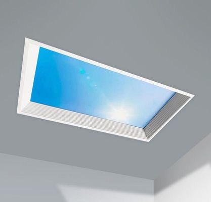Topsung Lumière artificielle à panneau led Bureau cadre plafond de lumière 300x1200 Ciel bleu Nuage blanc