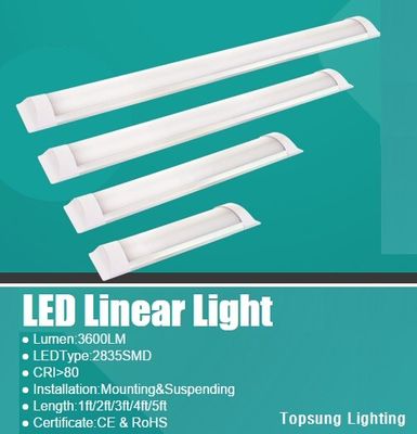 5ft 24*75*1500mm 60W Lumière linéaire LED industrielle à faible luminosité