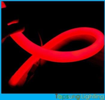 360 degrés rond rouge LED néon flex 24v ip67 étanche pour bâtiment