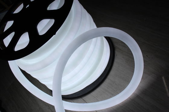 24v décoration de couleur blanche 360 degrés ronde néon flex lumière pour l'extérieur