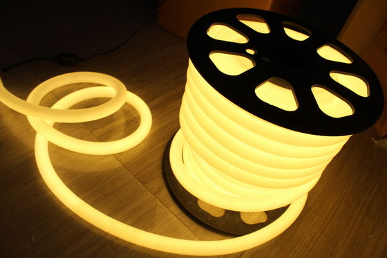 Économie d'énergie 110v chaud blanc LED néon flex lumière 360 ronde 25m bobine pour la maison