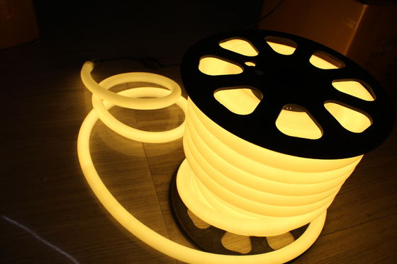 Économie d'énergie 110v chaud blanc LED néon flex lumière 360 ronde 25m bobine pour la maison