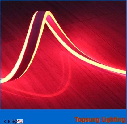 Lumières au néon à bande flexible à double face rouge 24 V pour la décoration de bâtiments