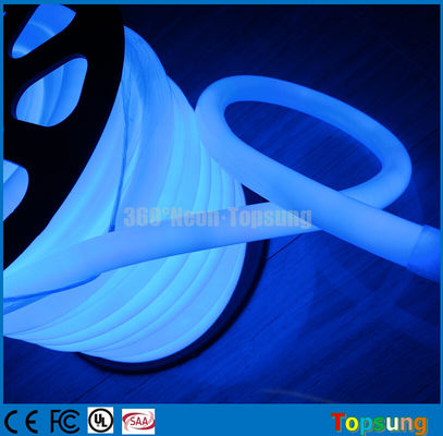 25M bobine 12V bleu 360 degrés LED néon corde lumière pour la pièce