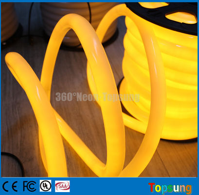 25M bobine 12V jaune ronde 360 degrés LED néon flex pour la pièce