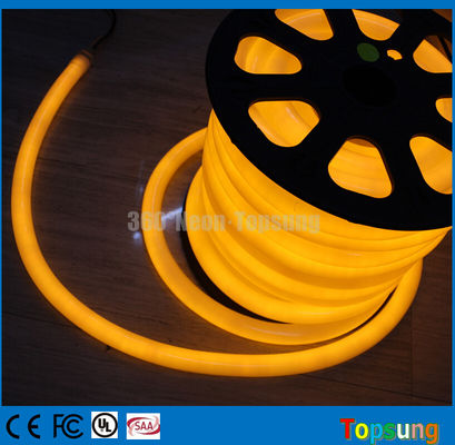 100' bobine 24 Volt jaune rond LED néon lumière flex pour la piscine