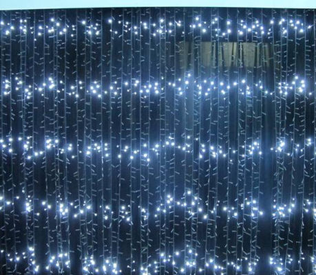 Vue supérieure 120v lumières de fenêtre de Noël de fées rideau pour jardin
