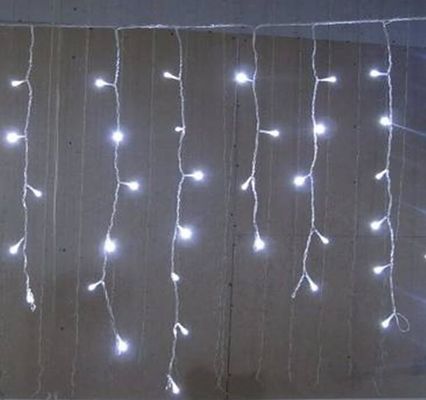 Lumières pour rideaux de Noël à 240 V, extérieures, anti-UV, anti-temps