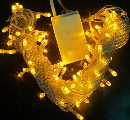 10m LED lampes à chaîne clignotant 100v jaune