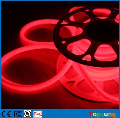 110V 220V 360 degrés lumineux LED ronde flexible corde au néon couleur rouge clair