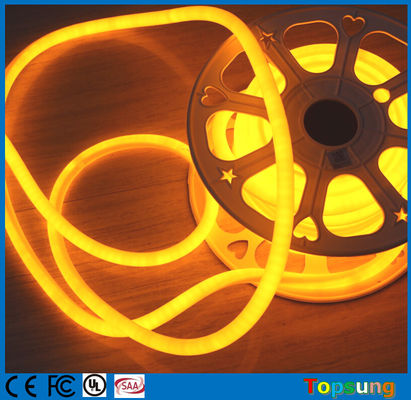 360 degrés LED lumière néon flexible 220V 16mm de diamètre jaune 120LED décoration de festival