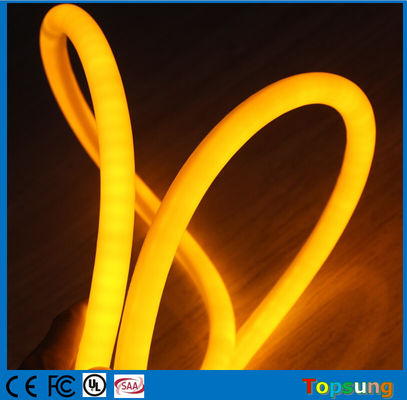 12V lumière LED au néon flexible IP67 360 degrés corde ronde jaune clair de Noël