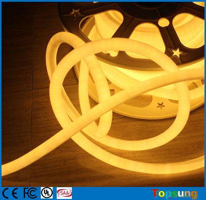 360 degrés rond mini LED bande néon flexible pour la décoration de Noël 220v chaud blanc mini 16mm