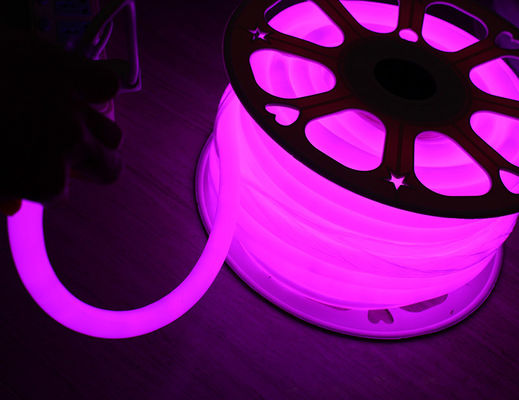 16 mm 360 degrés LED néon décoration d'éclairage flexible DC12V neon rose lumière IP67