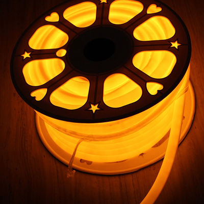 IP67 220V câble au néon LED 16mm 360 degrés rondes lampes flexes orange