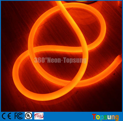 lampe au néon à tube en PVC orange mince ronde 16 mm à 360 degrés à LED neon flex DC24V