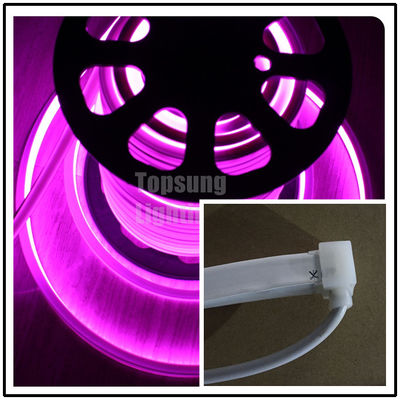 couleur rose DC 24V LED néon flex 16x16mm carré corde de néon plat décoration d'éclairage extérieur IP68