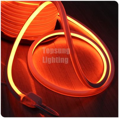 lampe à néon LED orange flex DC 12V 16*16mm carré lampe à néon à corde plate IP68 éclairage extérieur