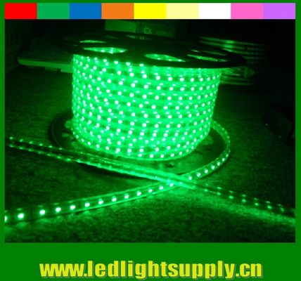 SMD5050 à haute luminosité 220V imperméable à l'eau IP65 à néon à LED à bande flexible verte