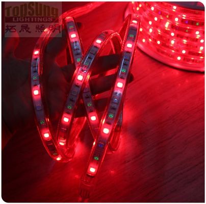 Vente en gros de bande LED rouge flexible 50m 220V 5050 bande SMD 60LED/m ruban LED