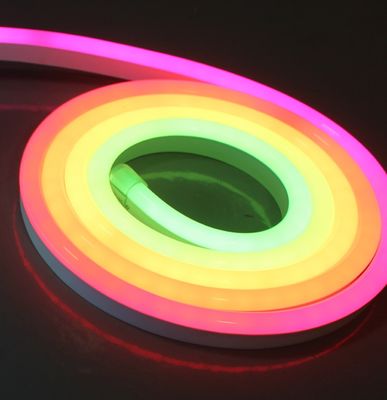 50m bobine Topsung Lighting LED néon bande lumineuse flexible 24v rgb néon numérique 10x20mm ultra-mince pixel néonflex