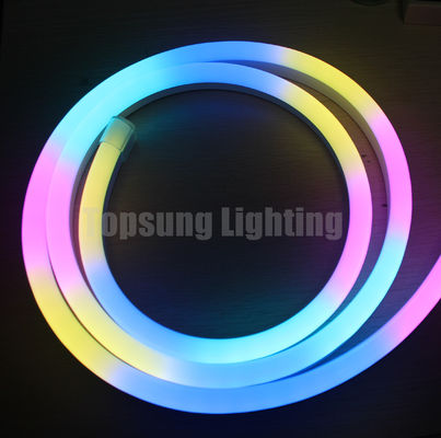 50m bobine Topsung Lighting LED néon bande lumineuse flexible 24v rgb néon numérique 10x20mm ultra-mince pixel néonflex