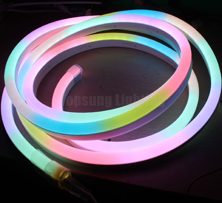 dmx SPI numérique RGB 11x19mm néon à LED plat 12v bandes de néon adressables 24v 10pixel/m