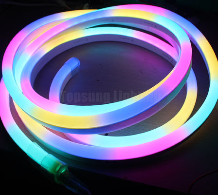 Mini RGB numérique pixel chasseur LED bande de néon flexible de la corde de lumière 24v