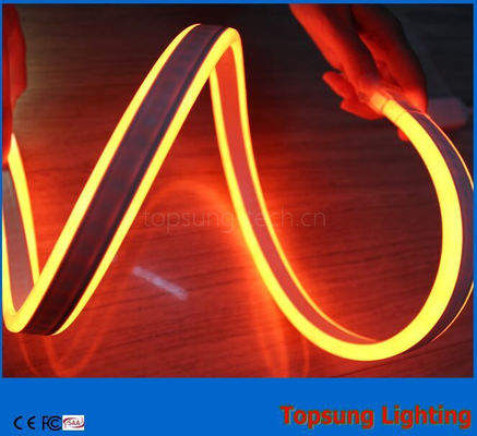 Topsung éclairage 12v orange 100m mini double face à la bande de corde au néon à LED étanche 8,5*18mm lumière