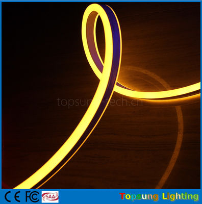 couleur jaune mini taille néon LED lumières de Noël 8,5*18mm double face néon flex lumières