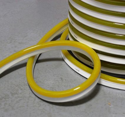Couverture en pvc couleur jaune bande de néon flexible 220v conduit ruban de néonflex corde 11x18mm mince imperméable à l'eau décoration extérieure