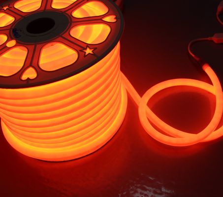 12v mini rond 16mm de diamètre 360 degrés émettant LED néonflex corde lumière orange LED néon tube doux
