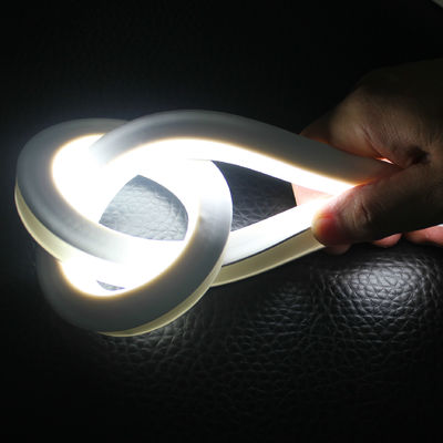 Nouveau super flex silicone LED lumière bande néon vue supérieure 16x16mm carré LED néon ruban lumineux ruban 12v blanc