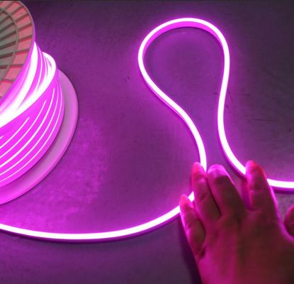 Signature personnalisée de haute qualité 12V imperméable à l'eau micro taille 5mm LED Neon Light Flex lampes à corde rose violet
