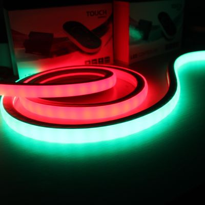 Lumière clignotante numérique SMD LED 5050 RGB avec IC néon 12V 17x17mm carrées lumières numériques néon-flex