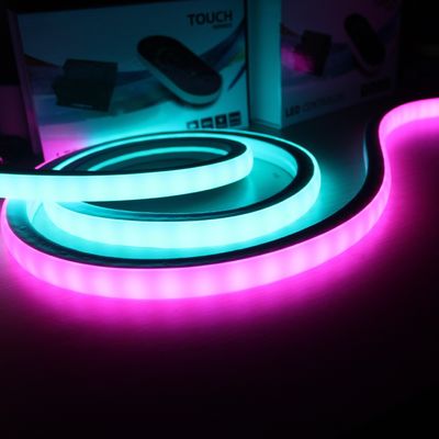 Nouveau flux lumineux au néon de silicone de 24 V, numérique RGB adressable, flux lumineux au néon dmx