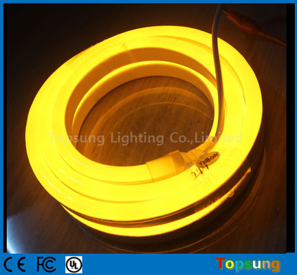 50m bobine néo néon LED flexible néon bande lumineuse 5050 imperméable à l'eau jaune ambre néon corde