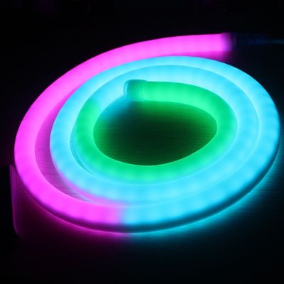 Full Color Changing Programmable DMX Led Flex Neon 360 à lumière LED neon remplacement tube pixel