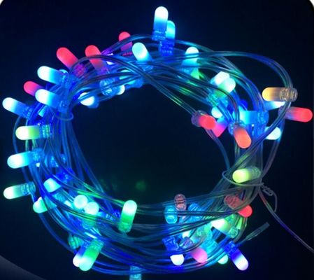 100m de cristal à LED, cordes de clip, extérieur, lumières à cordes de Noël, 666 LED