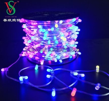 100m de cristal à LED, cordes de clip, extérieur, lumières à cordes de Noël, 666 LED