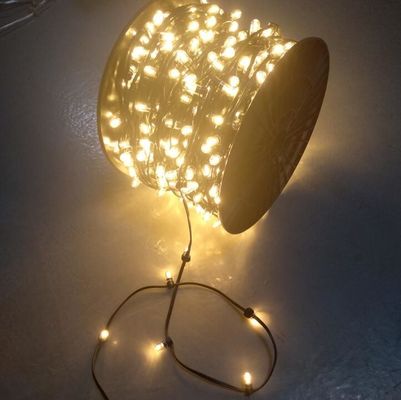 100m bobine chaud cristallin blanc clip corde 666 a conduit des lumières de Noël décoratives cordes