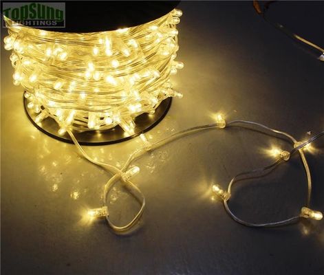Noël 100m 666leds 12V LED Clip Lights chaud blanc 5mm fête a conduit la lumière de Noël corde