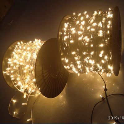 Noël 100m 666leds 12V LED Clip Lights chaud blanc 5mm fête a conduit la lumière de Noël corde