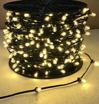 Vente en gros de vacances de Noël imperméable à l'eau IP65 fil noir 100m 666 LED ultra fin fil de fil de lumière