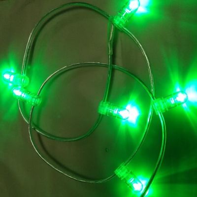 Lumière de câble en PVC vert 12V DC 1000LEDs lampe de fée 100m/roll