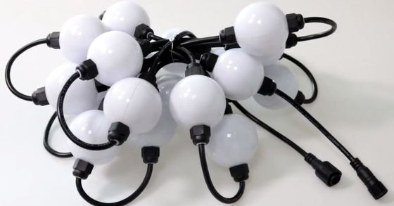 3m bobine 6 LEDS DMX 3D LED boule ws2811 LED chaîne de pixels 50mm globe boules adressables 12v
