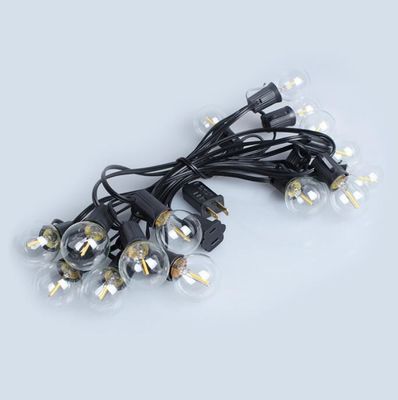 100ft G40 extérieur LED Light String Globe ampoules fil noir connectable