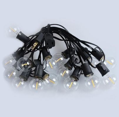 100ft G40 extérieur LED Light String Globe ampoules fil noir connectable