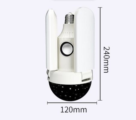 Bluetooth 40w LED panneau de plafond lumières E27 E40 lampe de ventilateur pliable