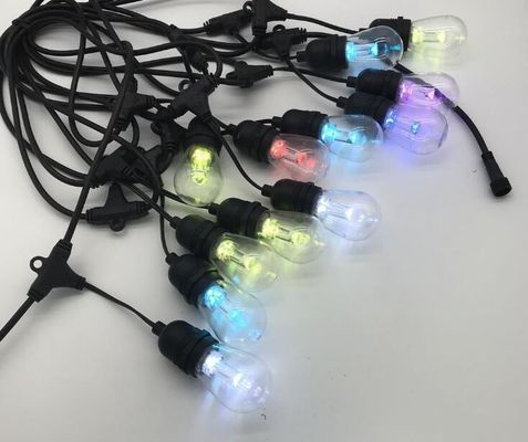 220V E27 prise LED Fairy Socket Lumières à cordes 48 Ft Noël 15 ampoules